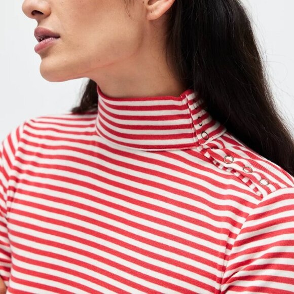 NWT Urban Outfitters BDG Nola Mock Neck Long Sleeve Red Mini Dress - Picture 4 of 5